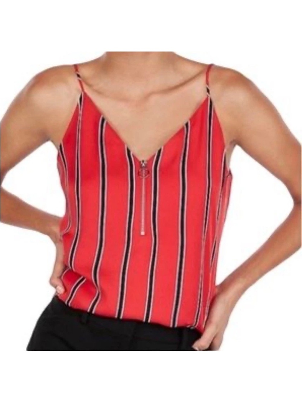 Express V Neck Downtown Cami Geo Print Cami Tank Top XS NWT Boho Coquette